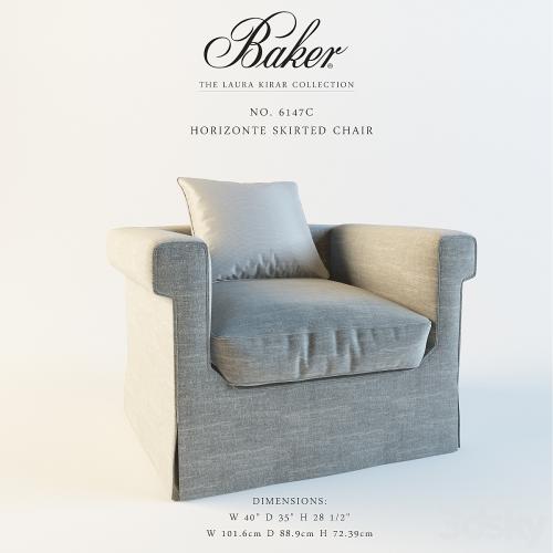 Baker_ No. 6147C_Horizonte Skirted Chair