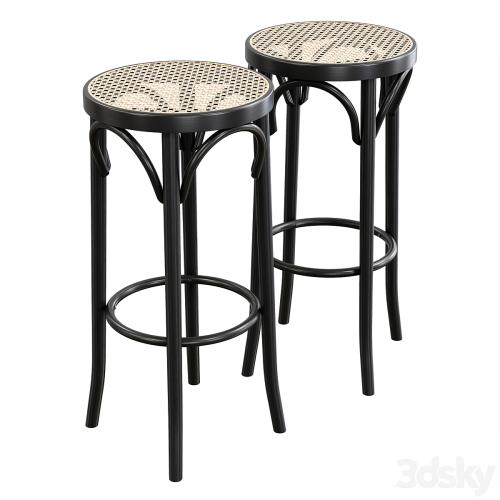 Pamono - Mid-Century Cane & Bentwood Stools by Michael Thonet