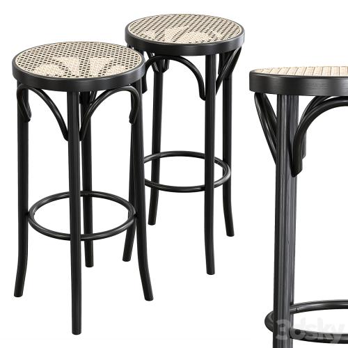 Pamono - Mid-Century Cane & Bentwood Stools by Michael Thonet