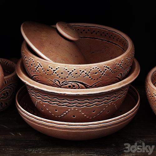 Dishes clay n21 / Clay dishes №21