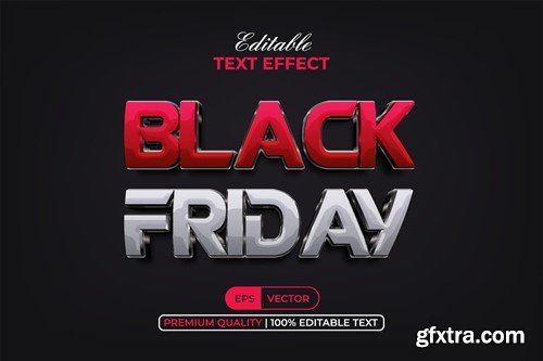 Black Friday Text Effect Shiny Style B3L546K