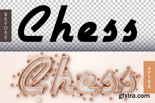 Stroke Chess Editable Text Effect, Graphic Style 2G9QCN4