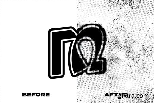 Halftone Text Effect U3765B9