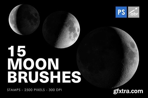 15 Moon Photoshop Stamp Brushes 7VLZA97