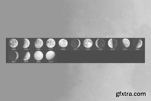 15 Moon Photoshop Stamp Brushes 7VLZA97