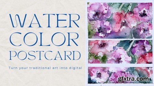 Floral Postcard in Loose Watercolour Style: Digitize Your Art in Affinity Photo and Procreate