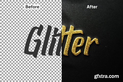 Gold Giltter Text Effect and Logo Mockup BMFZSLY