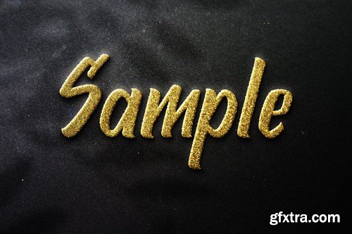 Gold Giltter Text Effect and Logo Mockup BMFZSLY