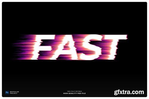 Gradient Glitch Speed Text Effect PG2JXZK