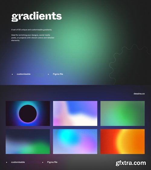 Collection of 50 Gradients - Figma Template