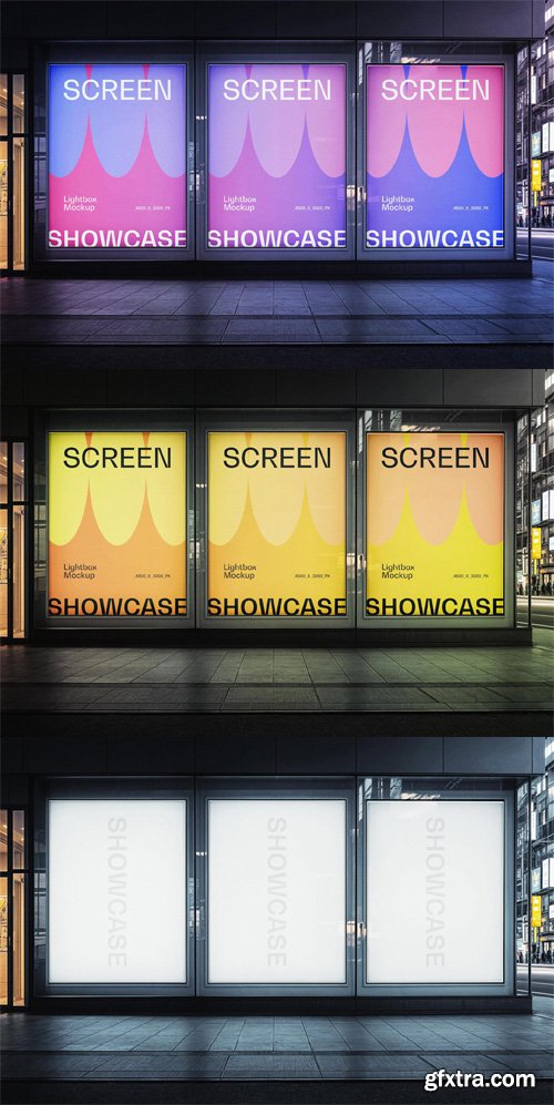 Lightbox Screens PSD Mockup Templates