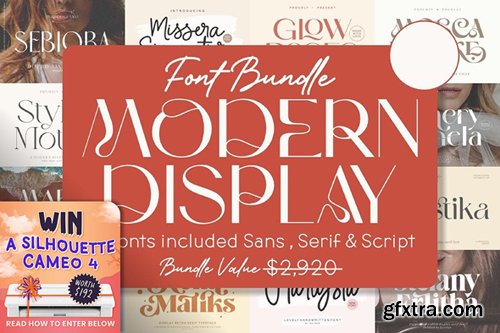 Modern Display Font Bundle - 28 Premium Fonts