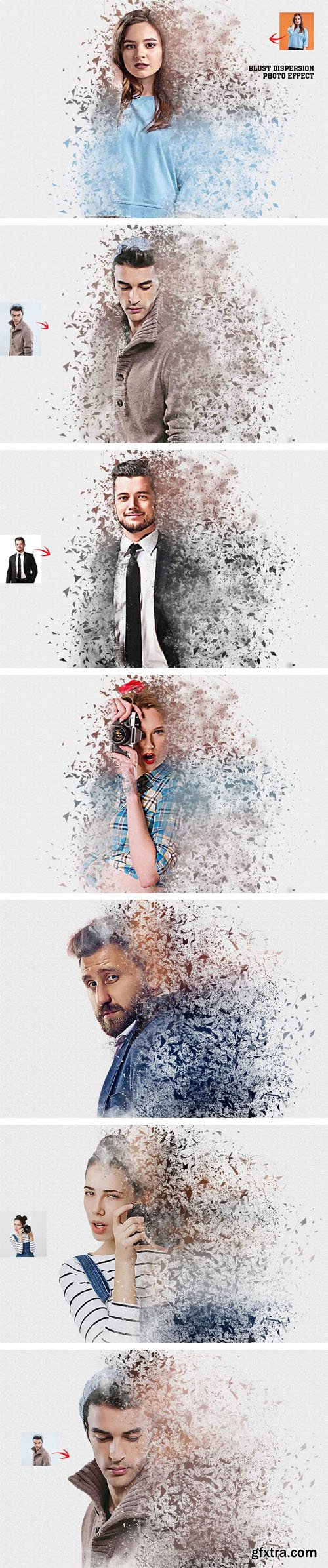 Blast Dispersion Photo Effects for Photoshop