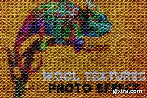 Knitted Wool Texture Photo Effect MM7VN92