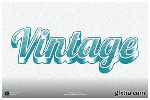 Grungy Retro 3D Text Effect RU7A58W