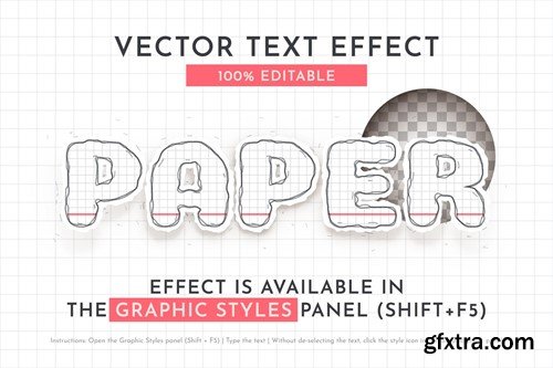 Hand Drawn Paper Editable Text Effect YVWUPK9