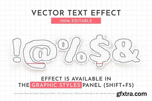 Hand Drawn Paper Editable Text Effect YVWUPK9