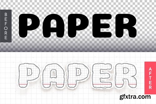 Hand Drawn Paper Editable Text Effect YVWUPK9