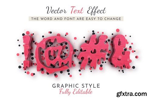 Red Monster Editable Text Effect, Graphic Style 97NAYFW