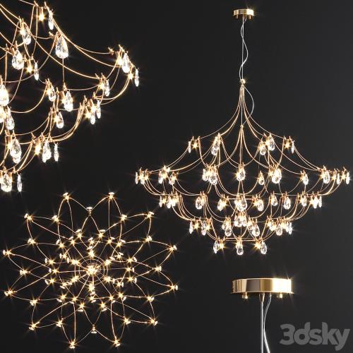 Crystal galaxy quasar chandelier