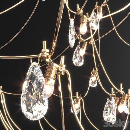 Crystal galaxy quasar chandelier