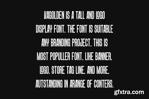 Vagolden - Modern Condensed Sans XSG4BQF