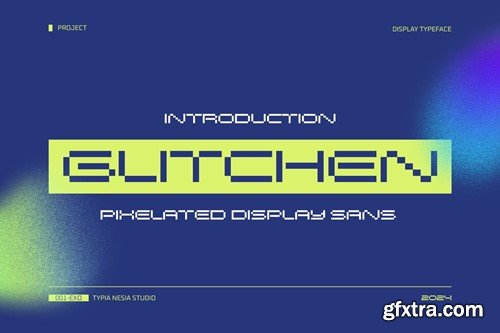 Glitchen - Pixelated Display Sans Font MRDQ6HM