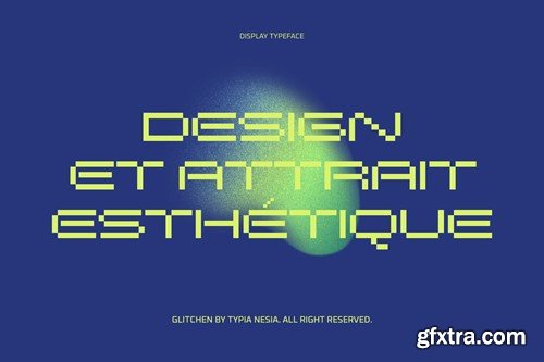 Glitchen - Pixelated Display Sans Font MRDQ6HM