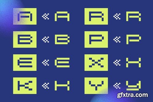 Glitchen - Pixelated Display Sans Font MRDQ6HM