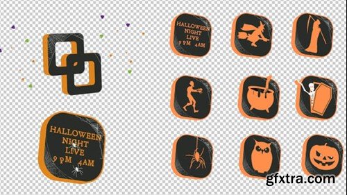 Videohive Halloween 3D logo loop 54637617