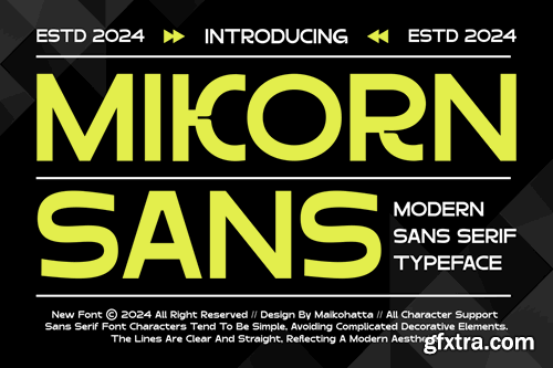 Mikorn - Modern Sans Serif Typeface UGZJVXQ