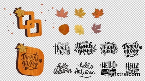 Videohive Thanksgiving 3D Logo Loop 54719815