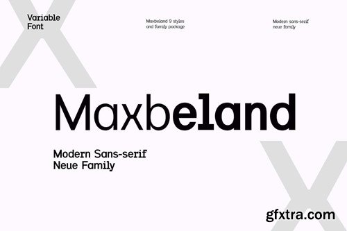 Maxbeland Modern Sans Serif Family Font GGAKWZA