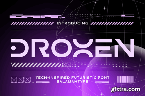 Droxen - Futuristic Font 8PNQVED