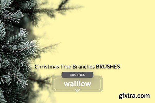 Christmas Tree Branches Photoshop Brushes AKPZP8U