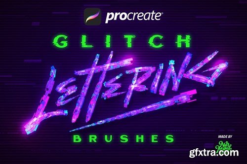 Procreate Glitch Lettering Brushes Y2SD7HP