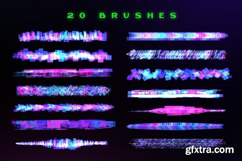 Procreate Glitch Lettering Brushes Y2SD7HP