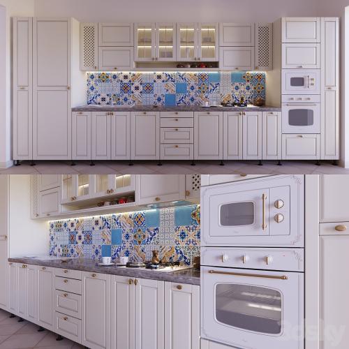 Kitchen with majolica