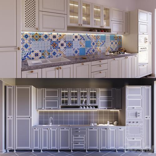 Kitchen with majolica