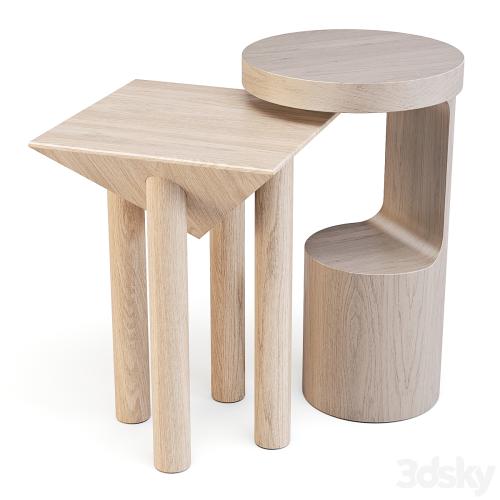 Crate and Barrel: Hout and Flora - Side Tables