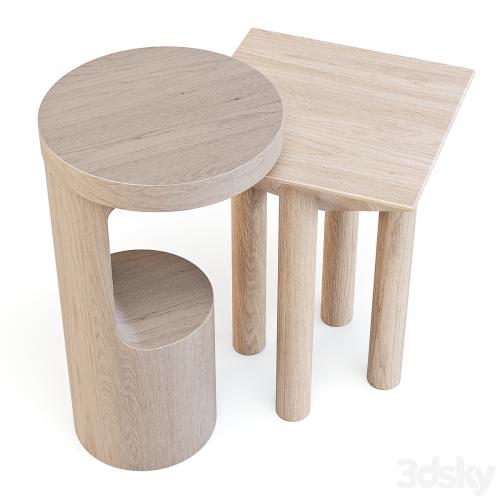 Crate and Barrel: Hout and Flora - Side Tables