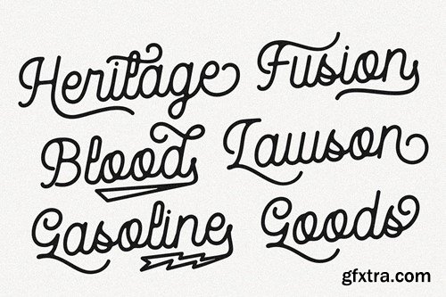 Vintage - Rounded Monoline Font 2SFLC7N