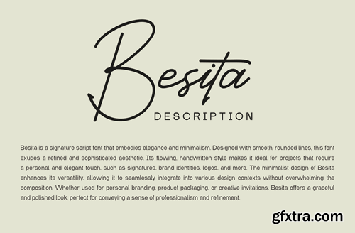 Besita - Elegant Script D4FNETG