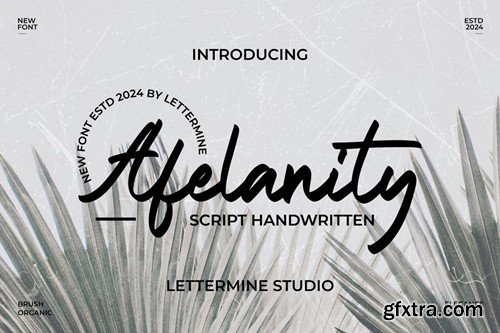 Afelanity - Script Handwritten SRCGYHA