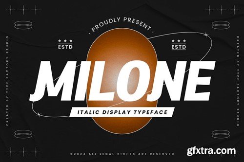 Milone - Italic Display Font 66JX83D