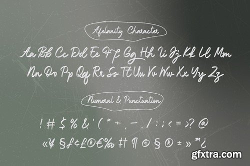 Afelanity - Script Handwritten SRCGYHA