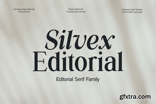 Silvex Editorial Serif Family Font DZ3KFGB