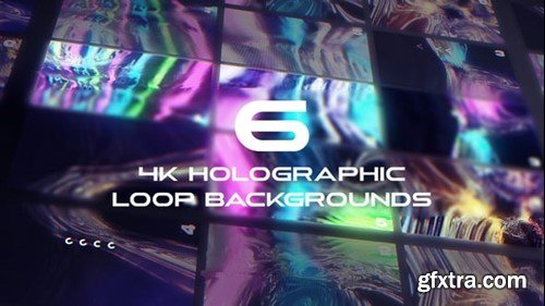 Videohive 6 Holographic Background Pack 54825919