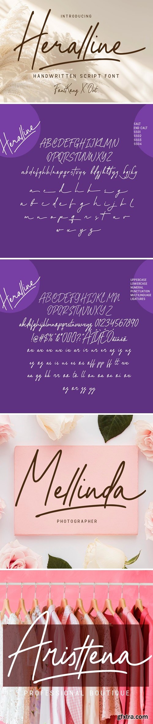 CM - Heralline - A Handwritten Script Font 287379318