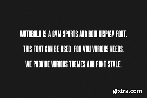 Watobold - Sport & Condensed Sans GD9TYZK